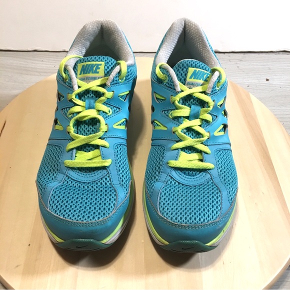 Nike Womens Dual Fusion Lite Running Shoes Turquoise 599560-403 Lace Up Mesh 8.5 - Picture 4 of 8